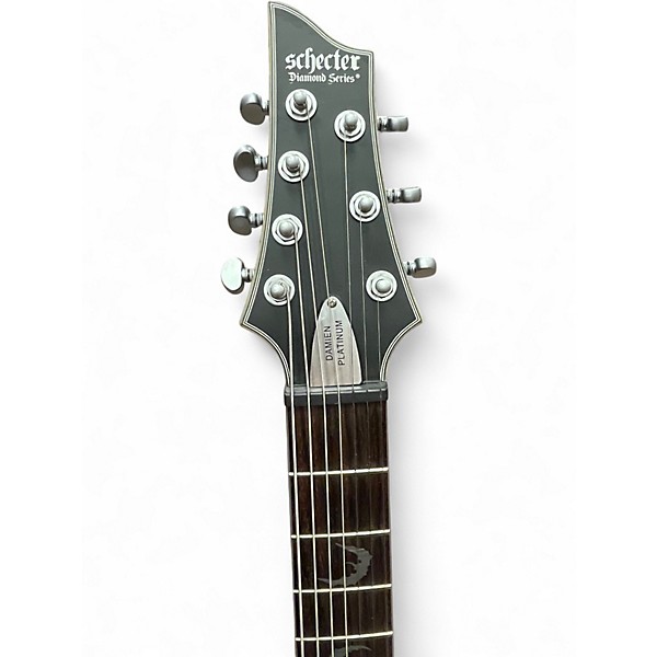 Used Schecter Guitar Research Damien Platinum 7 Black Solid Body Electric Guitar