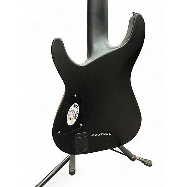 Used Schecter Guitar Research Damien Platinum 7 Black Solid Body Electric Guitar