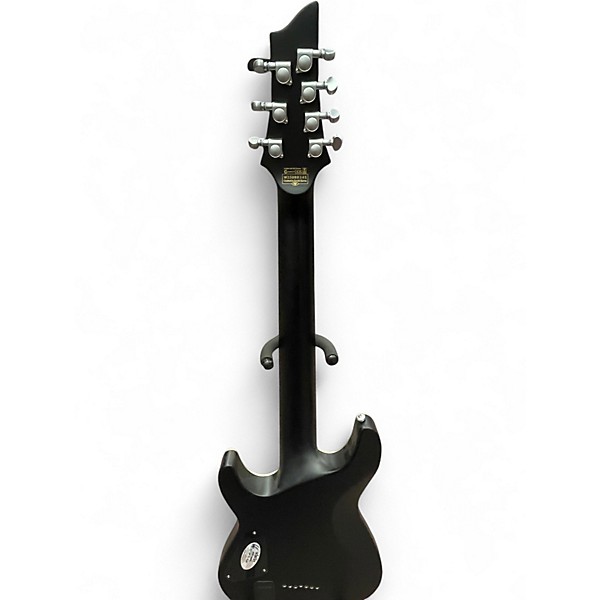 Used Schecter Guitar Research Damien Platinum 7 Black Solid Body Electric Guitar