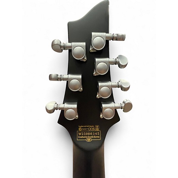 Used Schecter Guitar Research Damien Platinum 7 Black Solid Body Electric Guitar