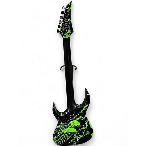 Used Solar Guitars A2.6 Toxic Green Splatter Solid Body Electric Guitar