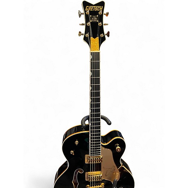 Used 2008 Gretsch Guitars Black Falcon G6136TBK 125th Anniversary Black and Gold Hollow Body Electric Guitar