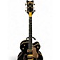 Used 2008 Gretsch Guitars Black Falcon G6136TBK 125th Anniversary Black and Gold Hollow Body Electric Guitar