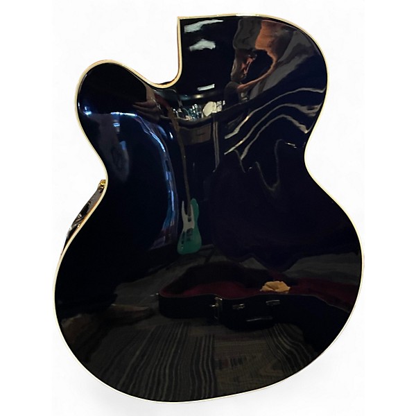 Used 2008 Gretsch Guitars Black Falcon G6136TBK 125th Anniversary Black and Gold Hollow Body Electric Guitar