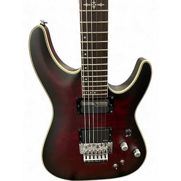 Used Schecter Guitar Research C1 Platinum Black Cherry Solid Body Electric Guitar