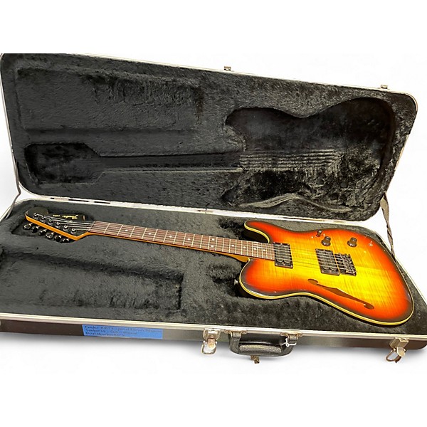 Vintage 1990 Fender HMT Telecater Sunburst Hollow Body Electric Guitar