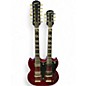 Used Epiphone G1275 Double Neck Cherry Solid Body Electric Guitar thumbnail