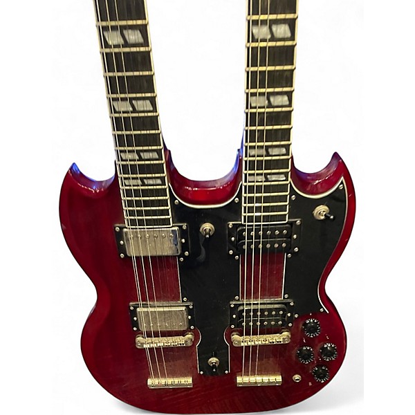 Used Epiphone G1275 Double Neck Cherry Solid Body Electric Guitar
