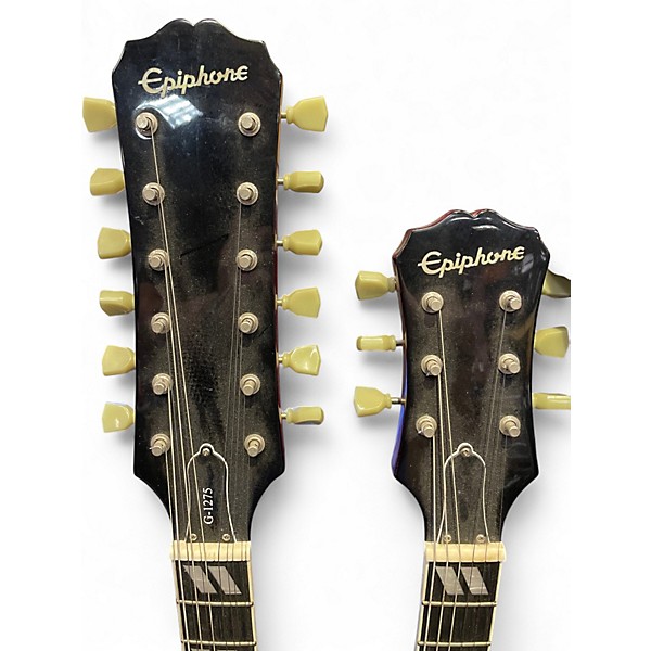 Used Epiphone G1275 Double Neck Cherry Solid Body Electric Guitar