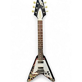 Used Epiphone Jimi Hendrix Signature "Love Drops" Flying V Black Solid Body Electric Guitar