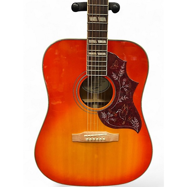 Used Epiphone Hummingbird Pro faded cherry sunburst Acoustic Electric Guitar
