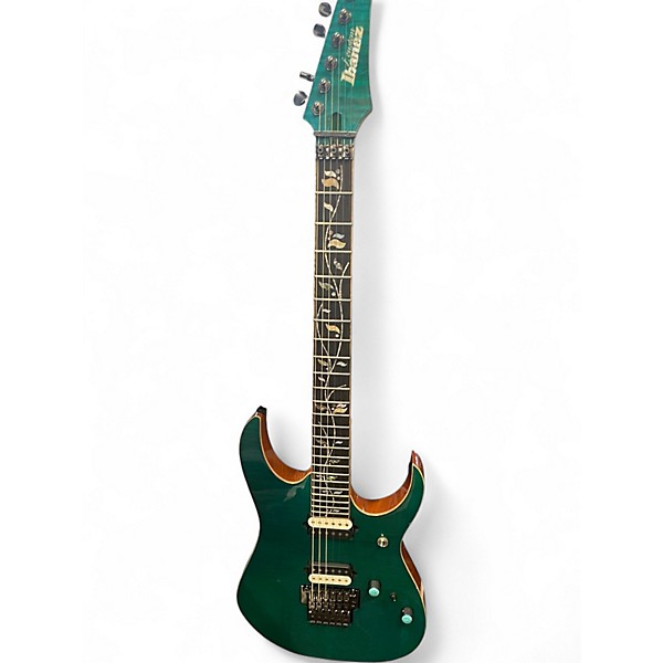 Used Ibanez RG8520 GE J. CUSTOM Green Solid Body Electric Guitar