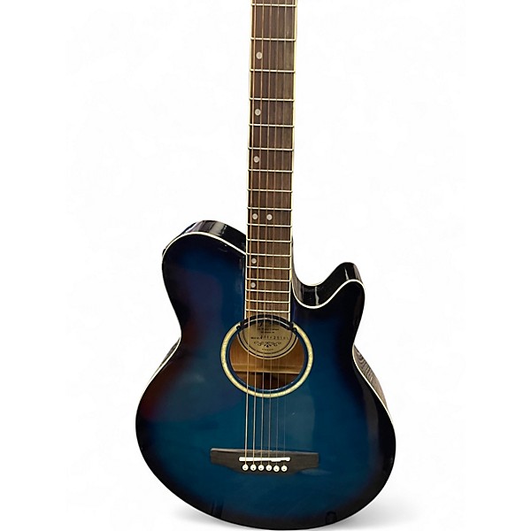 Used JB Player JBEA35TBL Blue Acoustic Electric Guitar