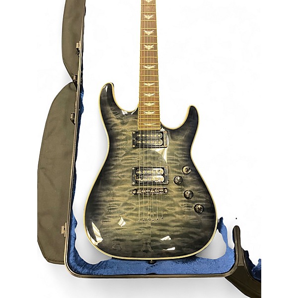 Used Schecter Guitar Research Omen Extreme 6 Trans Black Solid Body Electric Guitar