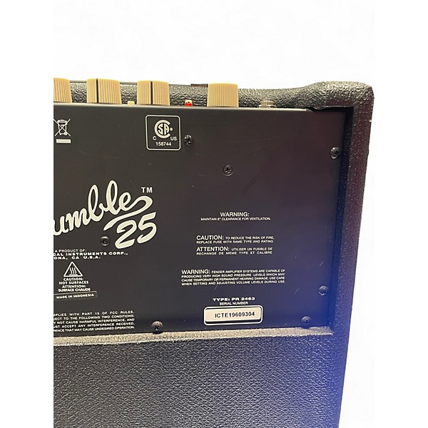 Used Fender Rumble 25 25W 1x8 Bass Combo Amp
