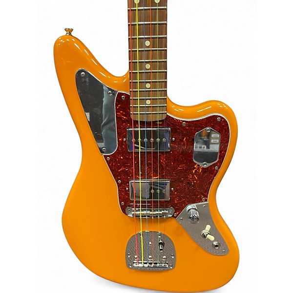Used Fender Player Jaguar Orange Solid Body Electric Guitar