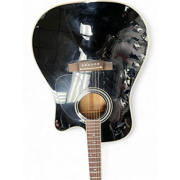 Used Takamine EF341SC Black Acoustic Electric Guitar