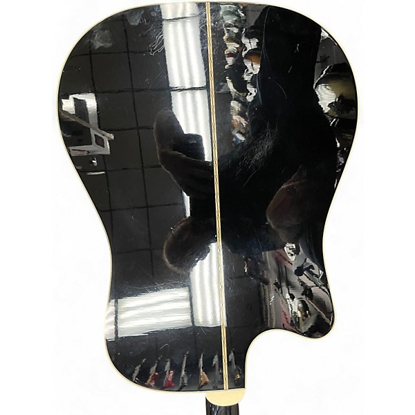 Used Takamine EF341SC Black Acoustic Electric Guitar