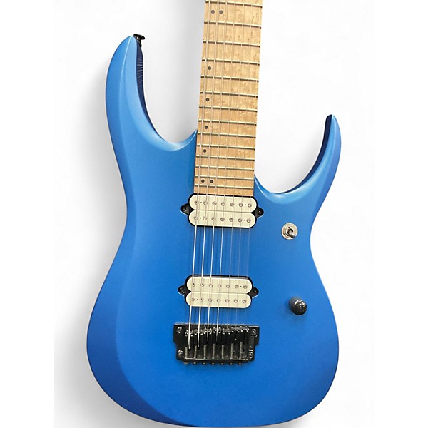 Used Ibanez RGDIR7M LASER BLUE MATTE Solid Body Electric Guitar