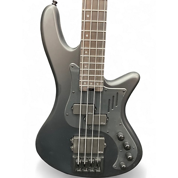 Used Schecter Guitar Research STILETTO STEALTH PRO Flat Black Electric Bass Guitar