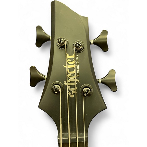 Used Schecter Guitar Research STILETTO STEALTH PRO Flat Black Electric Bass Guitar