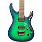 Used Ibanez S6521Q PRESTIGE GREEN BURST Solid Body Electric Guitar