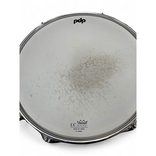 Used PDP by DW 13in Steel Snare Silver Drum