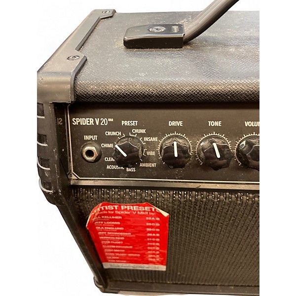 Used Line 6 Spider V 20 MkII 20w 1x8 Guitar Combo Amp