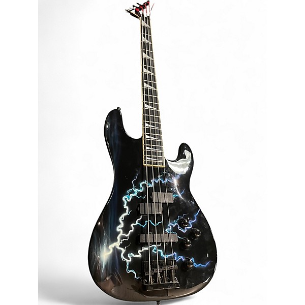Vintage 1993 Jackson Custom Concert Bass Custom Lightning Finish Electric Bass Guitar