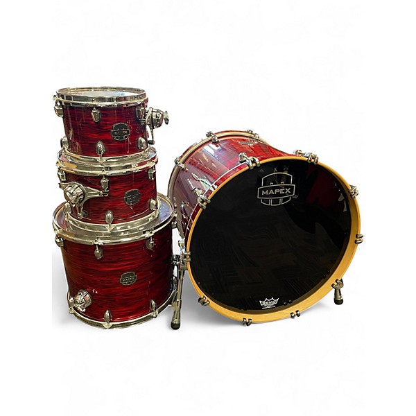 Used Mapex 4 Piece Saturn IV MH Red Strata Pearl Drum Kit