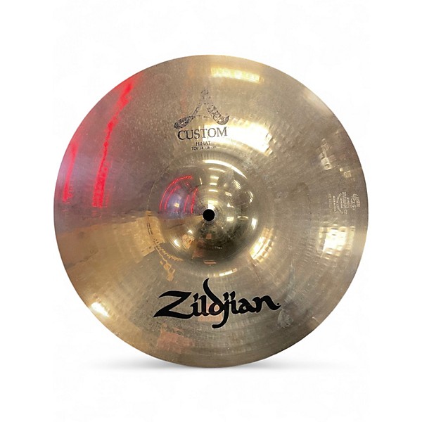 Used Zildjian 14in A Custom Hi Hat Pair Cymbal