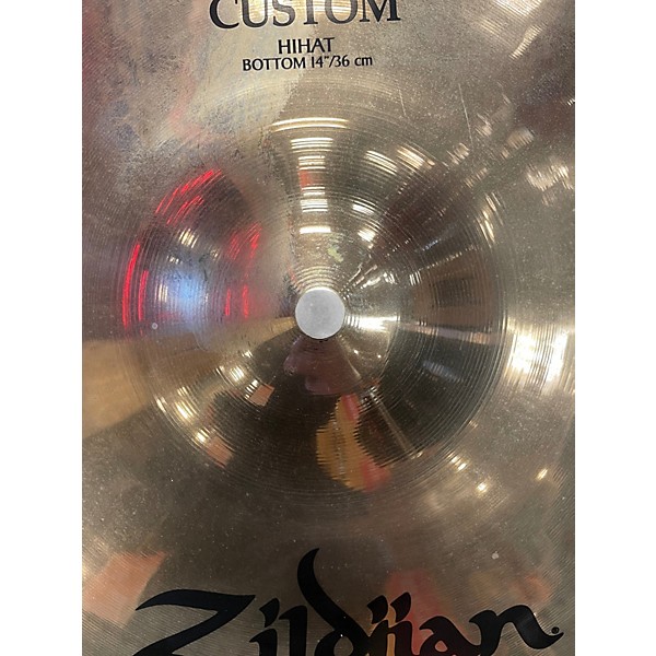 Used Zildjian 14in A Custom Hi Hat Pair Cymbal