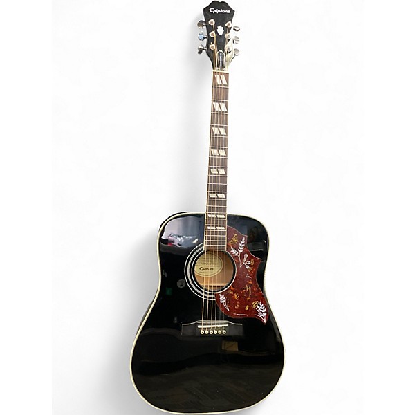 Used Epiphone Hummingbird Pro Ebony Acoustic Electric Guitar