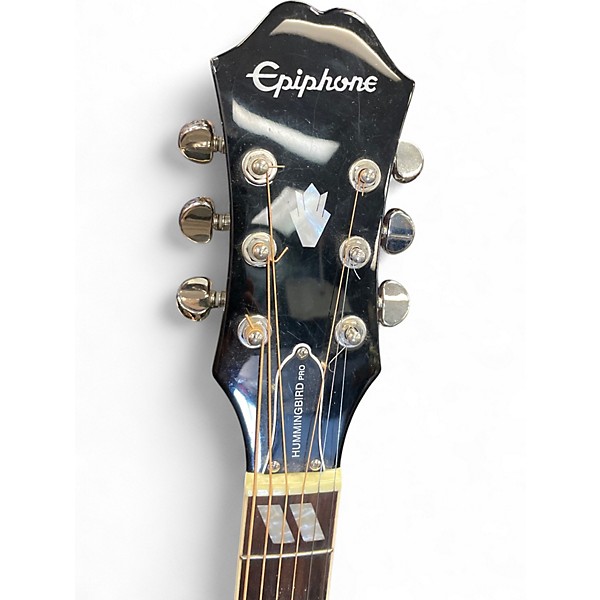 Used Epiphone Hummingbird Pro Ebony Acoustic Electric Guitar