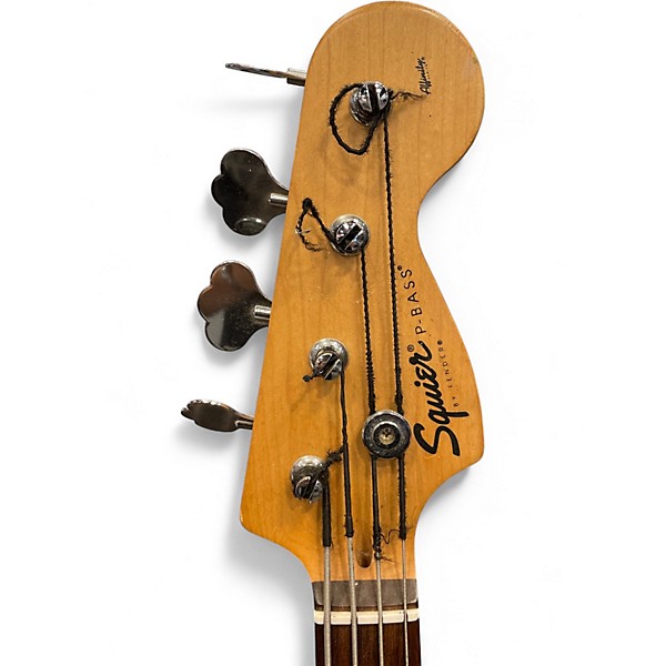 Used Squier PRECISION BASS Blue Electric Bass Guitar