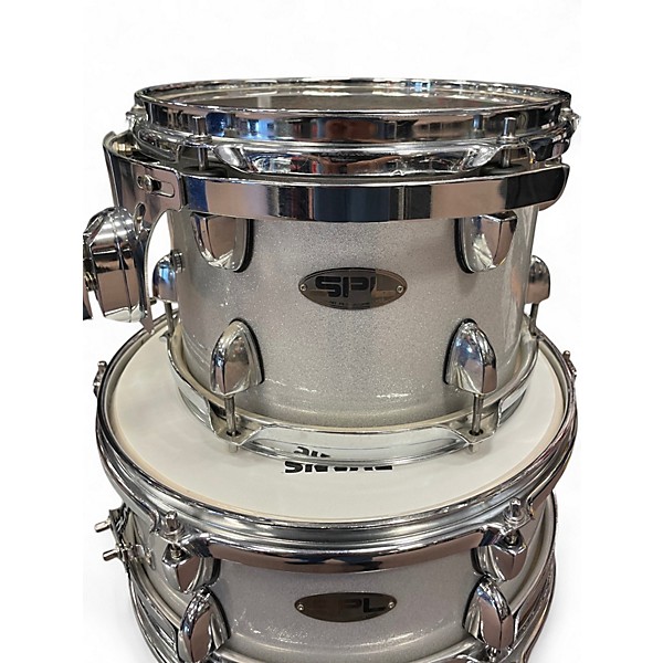 Used SPL 4 Piece Street Bop Gray Sparkle Drum Kit