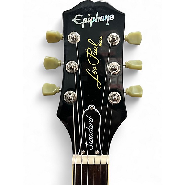 Used Epiphone Les Paul Standard Ebony Solid Body Electric Guitar