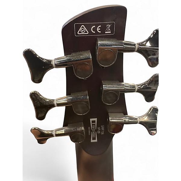 Used Ibanez SRF706 6-STRING  Amber Electric Bass Guitar