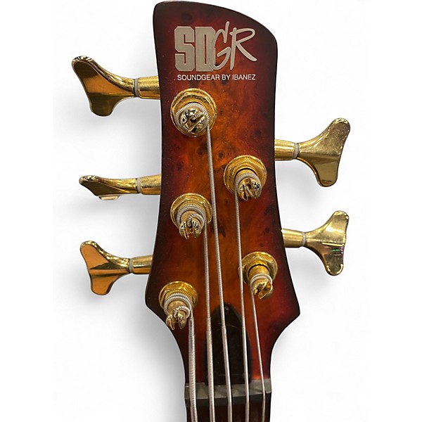 Used Ibanez SR805 5 String Amber Electric Bass Guitar