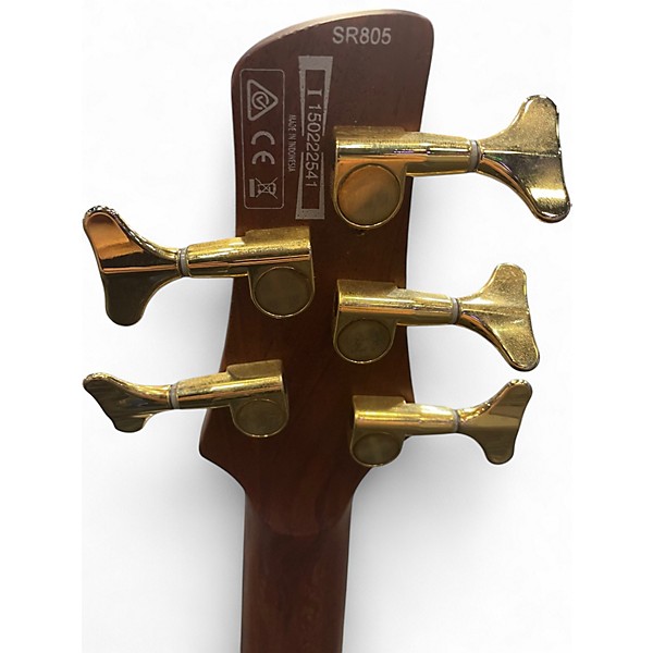 Used Ibanez SR805 5 String Amber Electric Bass Guitar