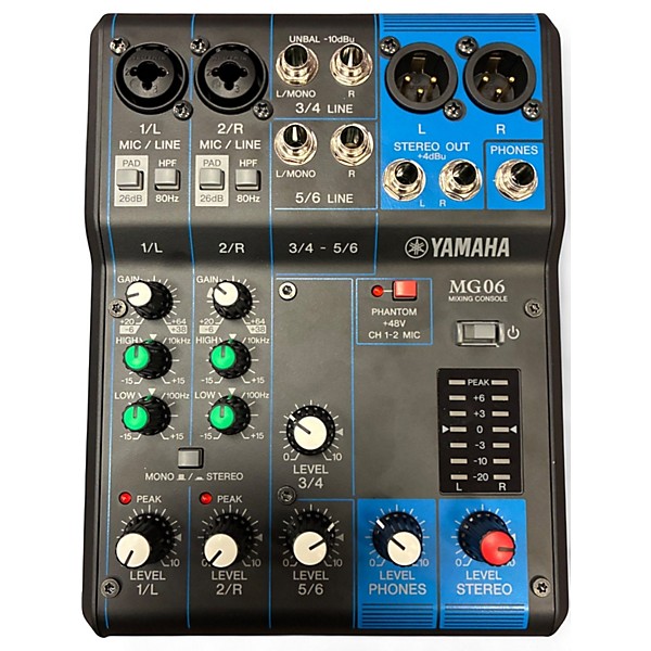 Used Yamaha MG06 Powered Mixer