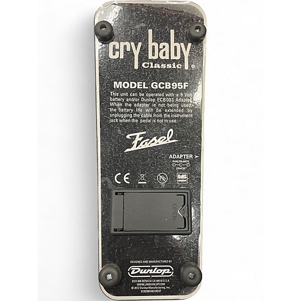 Used Dunlop GCB95F Crybaby Classic Wah With Fasel Inductor Effect Pedal