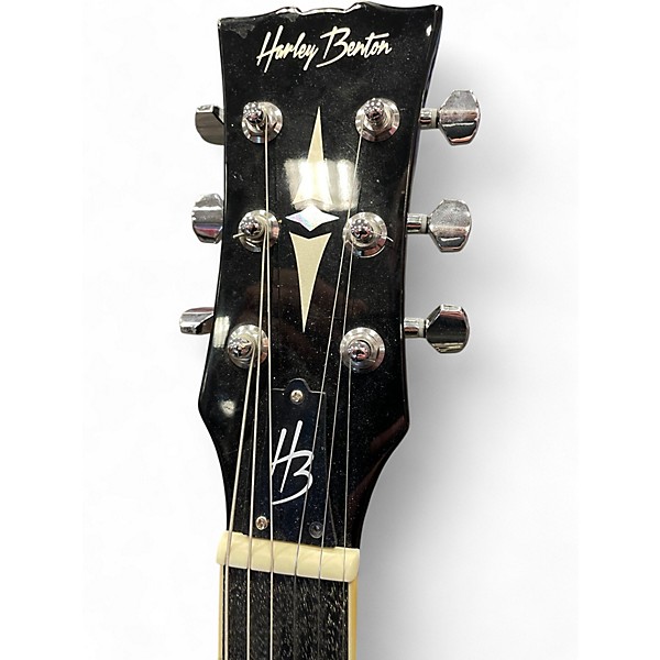 Used Harley Benton SH-200 Black Hollow Body Electric Guitar