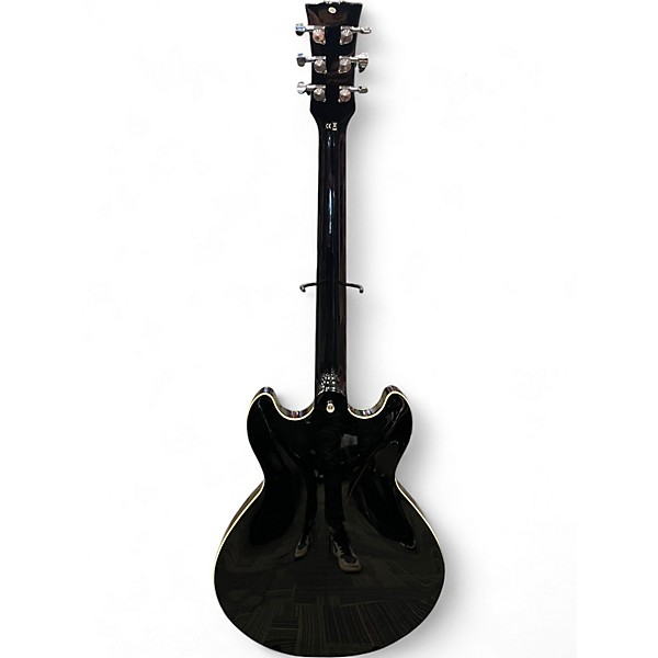 Used Harley Benton SH-200 Black Hollow Body Electric Guitar