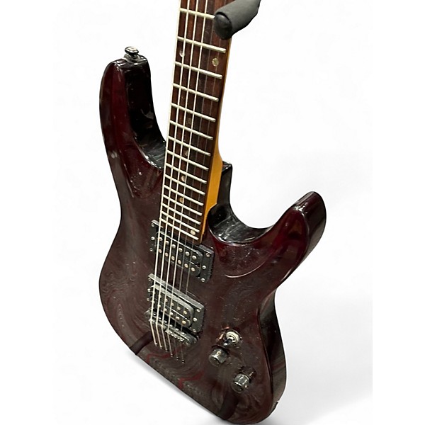 Used Schecter Guitar Research GRYPHON DIAMOND SERIES TRANS RED Solid Body Electric Guitar