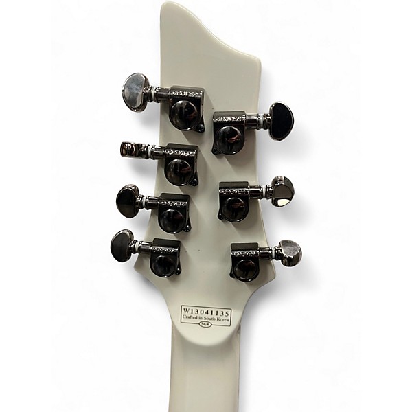 Used Schecter Guitar Research Hellraiser C7 7 String White Solid Body Electric Guitar