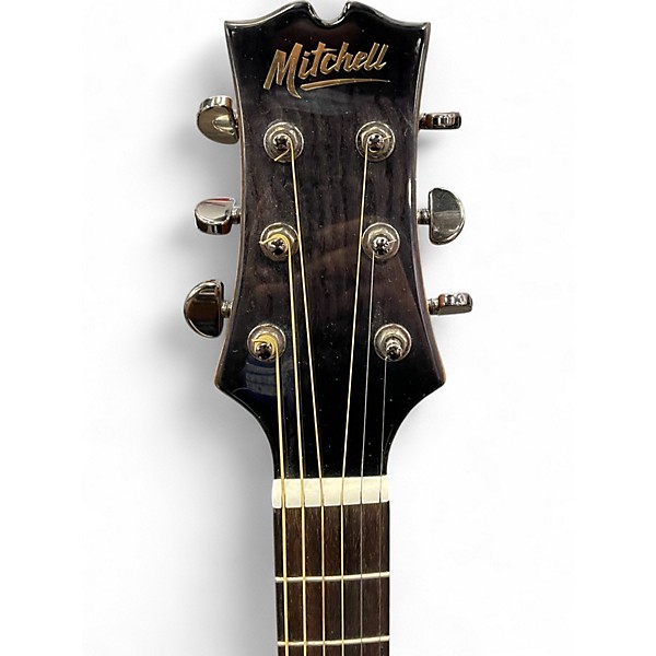 Used Mitchell MX4300 Midnight Black Edge Burst Acoustic Electric Guitar