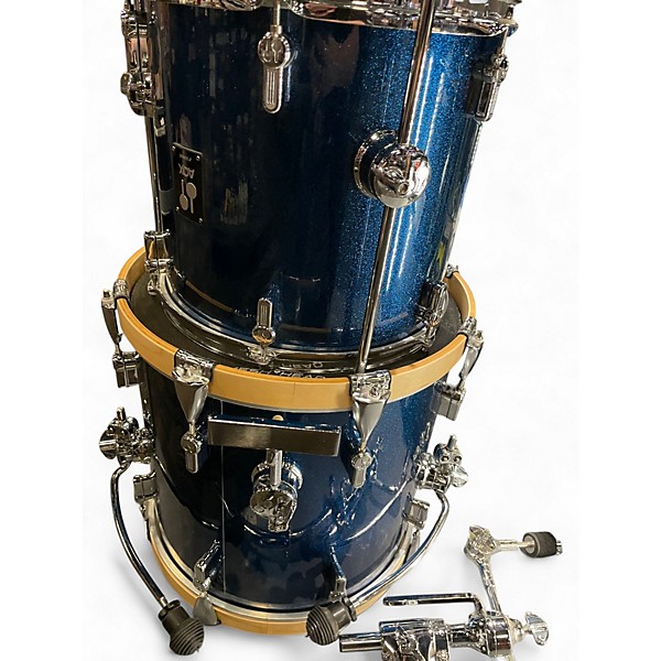 Used SONOR 4 Piece AQX Blue Sparkle Drum Kit