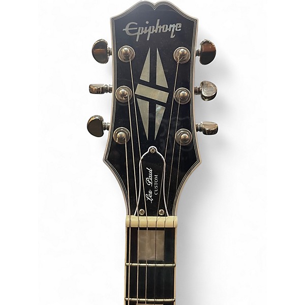 Used Epiphone Les Paul Custom Silverburst Solid Body Electric Guitar