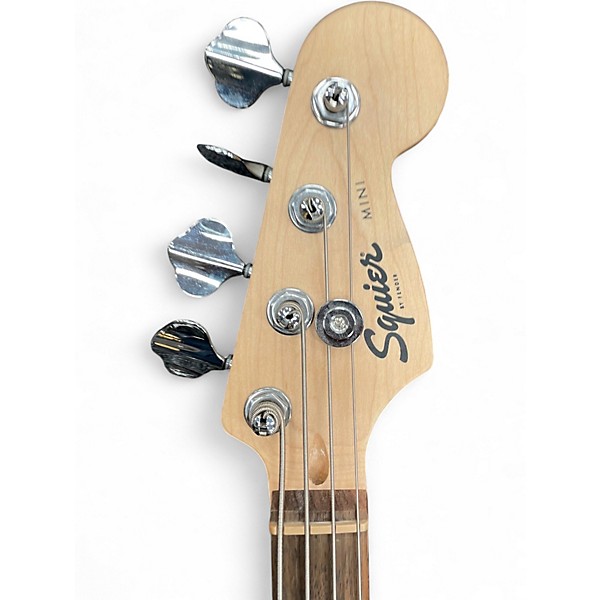 Used Squier Mini P Bass Black Electric Bass Guitar